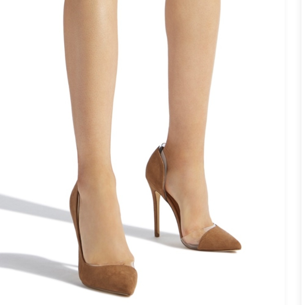 NWT Sz 10W Shoe Dazzle Faux Suede Stiletto Pumps - Picture 5 of 8